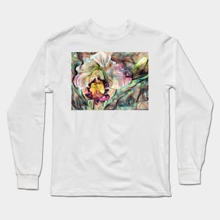 Vivid Iris Flower Long Sleeve T-Shirt